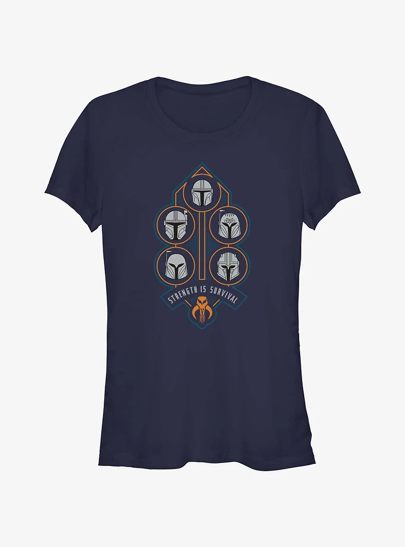 Star Wars The Mandalorian Strength Is Survival Girls T-Shirt