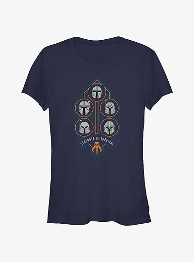 Star Wars The Mandalorian Strength Is Survival Girls T-Shirt