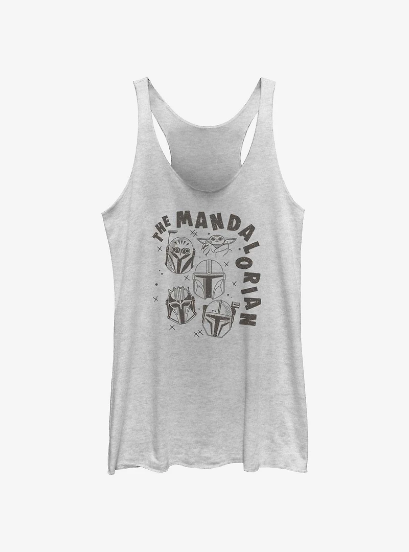 Star Wars The Mandalorian Floating Helmets Girls Tank