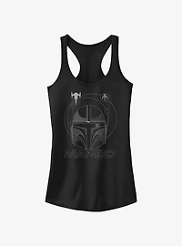 Star Wars The Mandalorian Mando Line Art Girls Tank