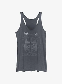 Star Wars The Mandalorian Mando Line Art Girls Tank