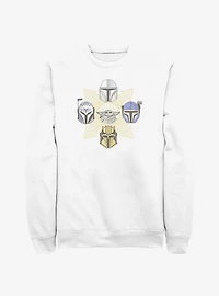 Star Wars The Mandalorian Grogu and Bounty Hunters Sweatshirt