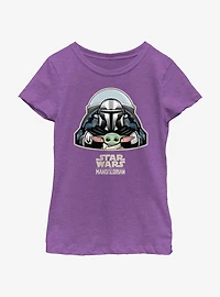 Star Wars The Mandalorian Mando & Grogu Cockpit Youth Girls T-Shirt