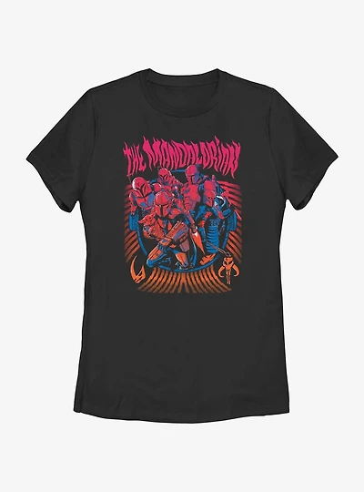 Star Wars The Mandalorian Banded Clans Mudhorn & Keldau Womens T-Shirt
