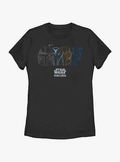 Star Wars The Mandalorian Helmet Logo Womens T-Shirt