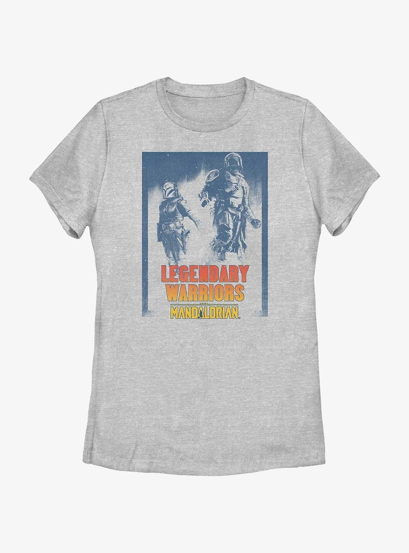Star Wars The Mandalorian Legendary Warriors Bo-Katan Kryze and Din Djarin Womens T-Shirt