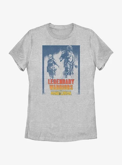 Star Wars The Mandalorian Legendary Warriors Bo-Katan Kryze and Din Djarin Womens T-Shirt