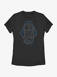 Star Wars The Mandalorian Mando Portrait Womens T-Shirt