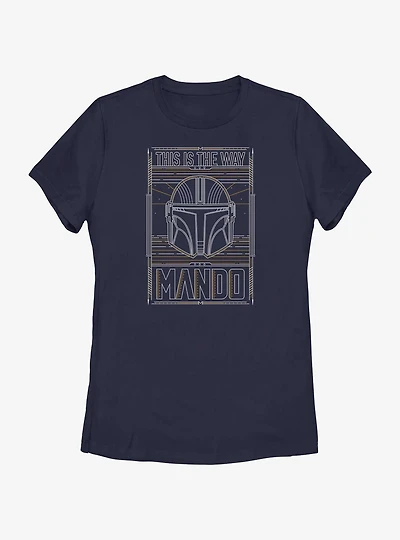 Star Wars The Mandalorian This Is Way Mando Card Womens T-Shirt