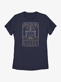 Star Wars The Mandalorian This Is Way Mando Card Womens T-Shirt