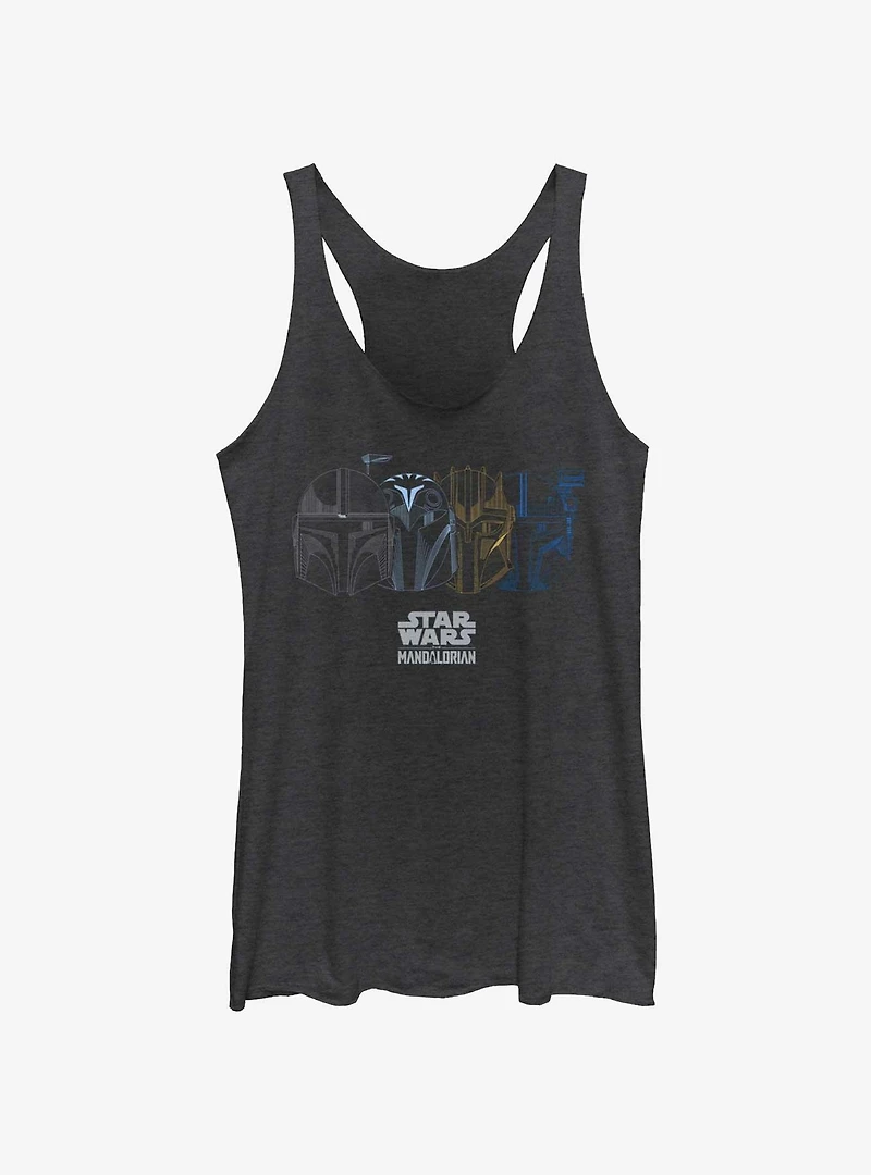 Star Wars The Mandalorian Helmet Logo Womens Tank Top