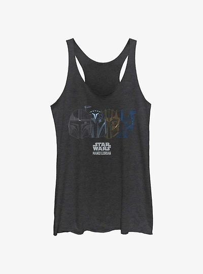 Star Wars The Mandalorian Helmet Logo Womens Tank Top