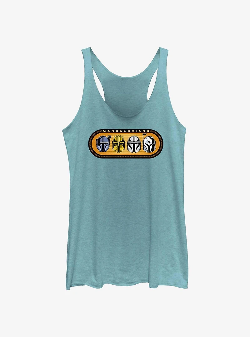 Star Wars The Mandalorian Helmets Badge Womens Tank Top