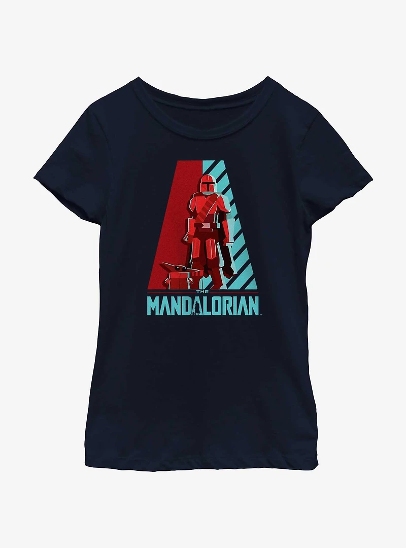 Star Wars The Mandalorian Galaxy's Heroes Logo Youth Girls T-Shirt