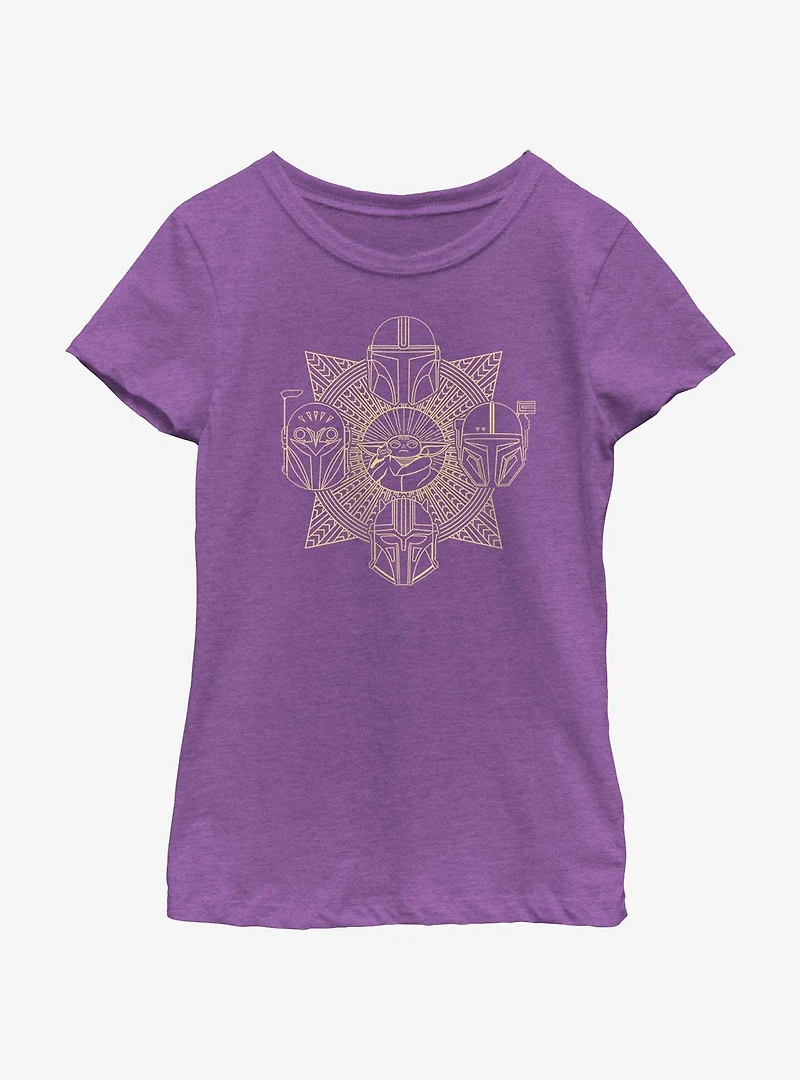 Star Wars the Mandalorian Grogu and Creed Youth Girls T-Shirt