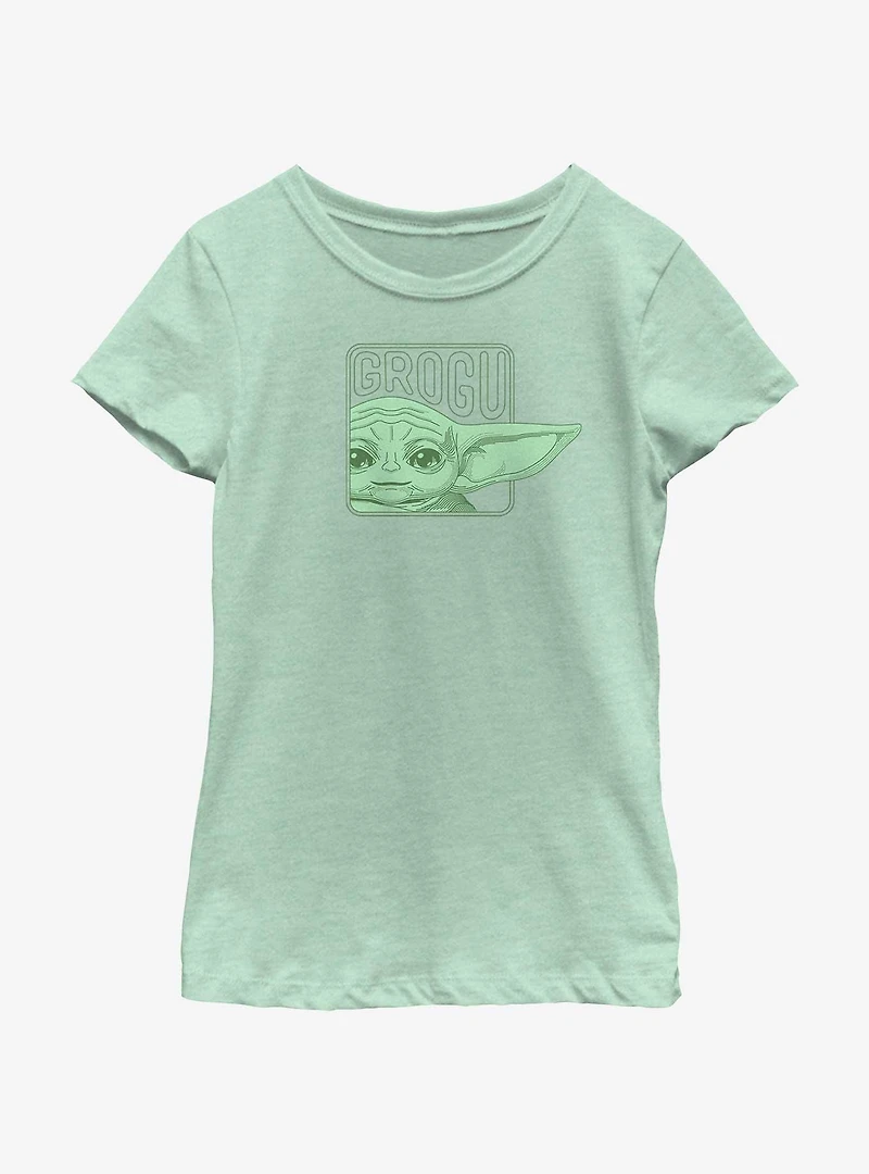Star Wars The Mandalorian Grogu Happy Ears Youth Girls T-Shirt