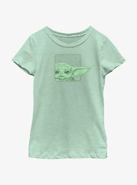 Star Wars The Mandalorian Grogu Happy Ears Youth Girls T-Shirt
