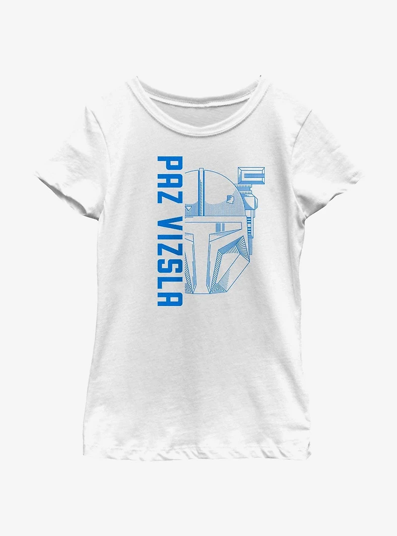 Star Wars The Mandalorian Paz Vizsla Helmet Youth Girls T-Shirt