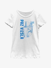 Star Wars The Mandalorian Paz Vizsla Helmet Youth Girls T-Shirt