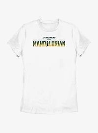 Star Wars The Mandalorian Desert Sunset Logo Womens T-Shirt