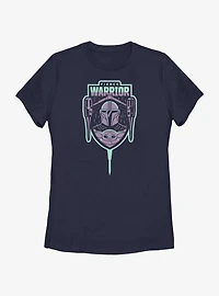 Star Wars The Mandalorian Fierce Warrior Badge Womens T-Shirt