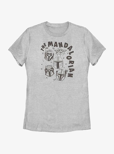Star Wars The Mandalorian Floating Helmets Womens T-Shirt