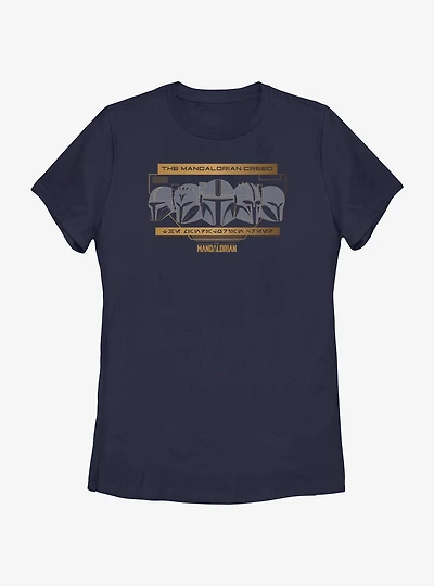 Star Wars the Mandalorian Helmets of Creed Womens T-Shirt