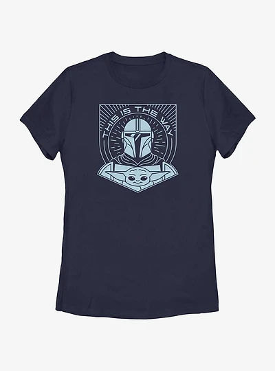 Star Wars The Mandalorian This Is Way Line Art Womens T-Shirt