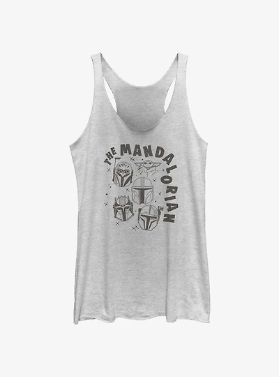 Star Wars The Mandalorian Floating Helmets Womens Tank Top