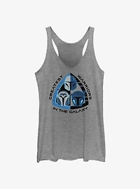 Star Wars The Mandalorian Greatest Warriors Galaxy Womens Tank Top