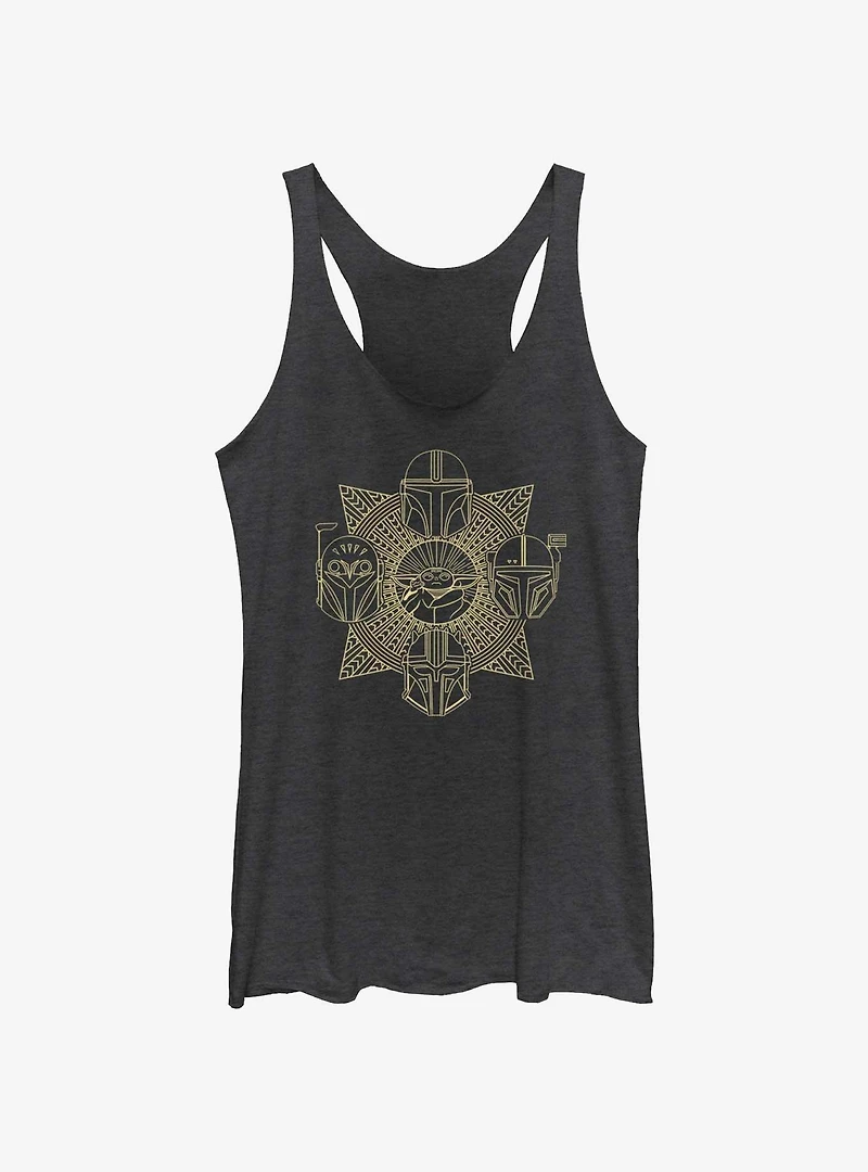 Star Wars the Mandalorian Grogu and Creed Womens Tank Top