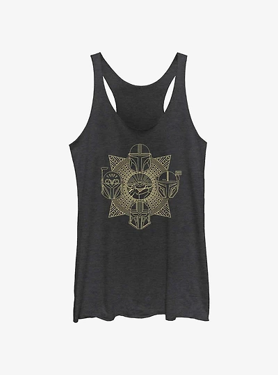 Star Wars the Mandalorian Grogu and Creed Womens Tank Top
