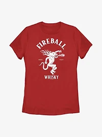 Fireball Whisky Red Dragon Logo Womens T-Shirt