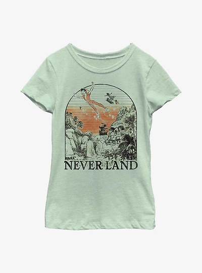 Disney Peter Pan Neverland Vintage Youth Girls T-Shirt