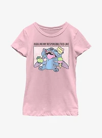 Disney Lilo & Stitch Juggling Responsibilities Youth Girls T-Shirt