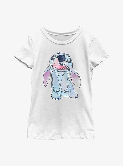 Disney Lilo & Stitch Licking Nose Youth Girls T-Shirt