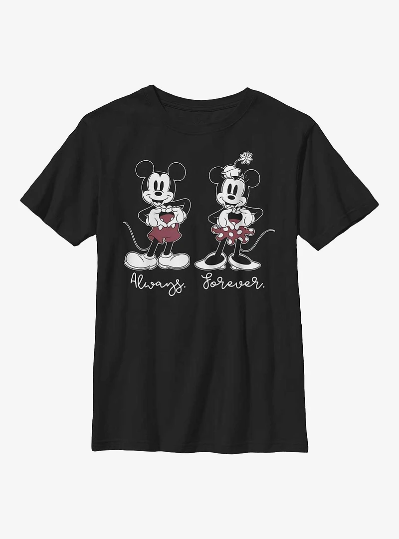 Disney Mickey Mouse & Minnie Always Forever Youth T-Shirt
