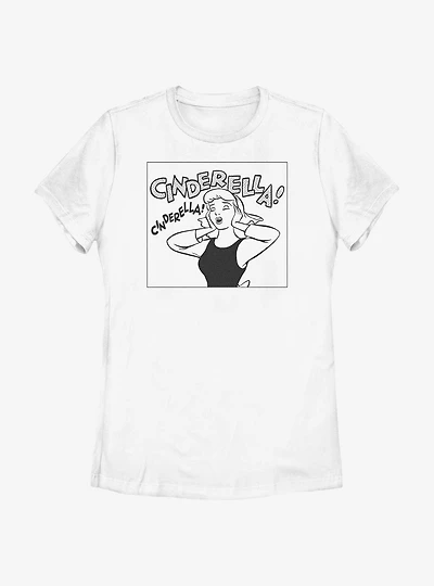 Disney Cinderella Pop Art Style Portrait Womens T-Shirt