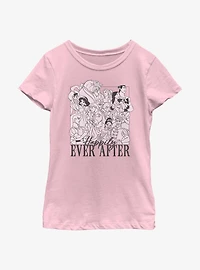 Disney Princesses Happily Ever After Group Youth Girls T-Shirt