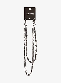 Barbed Wire 18 Inch & 24 Inch Double Wallet Chain