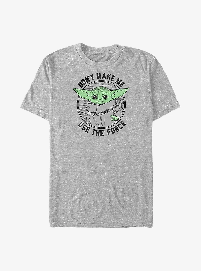 Star Wars The Mandalorian Grogu Don't Make Me Use Force Big & Tall T-Shirt