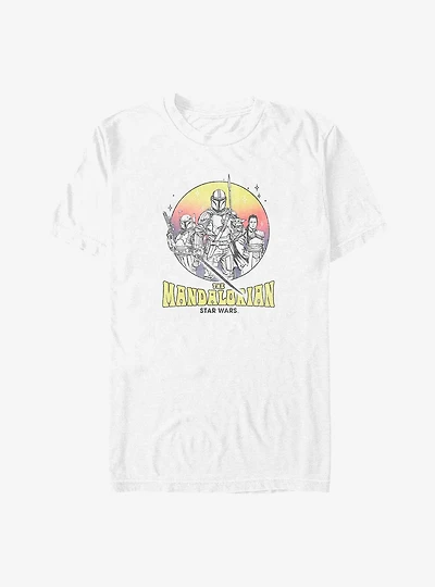 Star Wars The Mandalorian Retro Mando, Boba, and Fennec Big & Tall T-Shirt