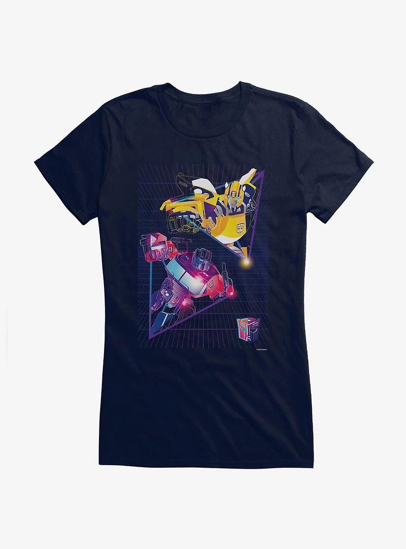 Transformers Autobots Vs Decepticons Grid Girls T-Shirt
