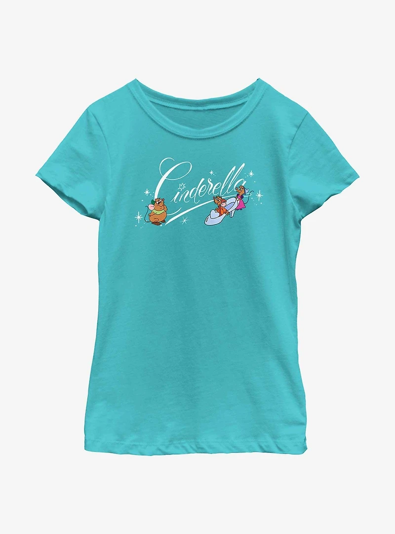 Disney Cinderella Mice Logo Youth Girls T-Shirt