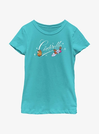 Disney Cinderella Mice Logo Youth Girls T-Shirt