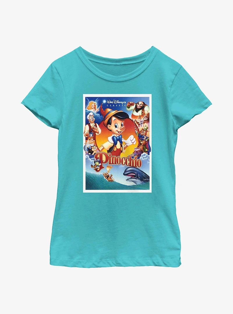 Disney Pinocchio Classic Movie Poster Youth Girls T-Shirt
