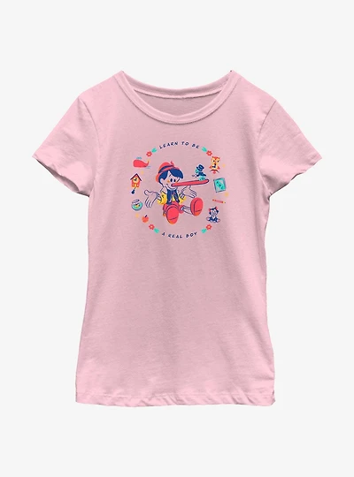 Disney Pinocchio Learn To Be A Real Boy Youth Girls T-Shirt