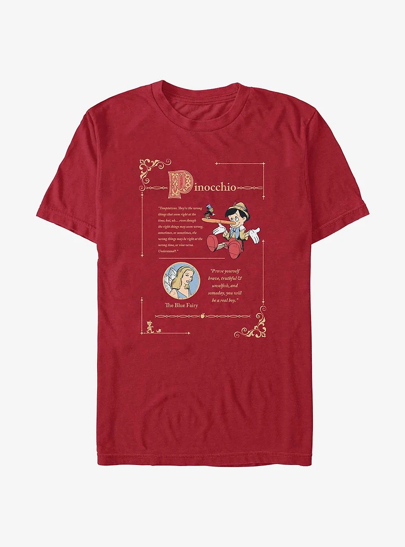 Disney Pinocchio Temptations Script T-Shirt