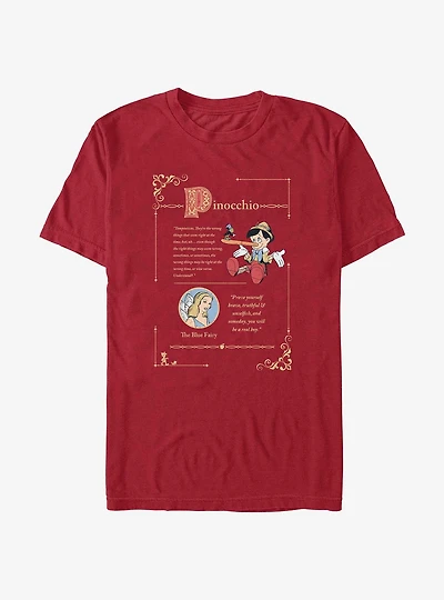 Disney Pinocchio Temptations Script T-Shirt