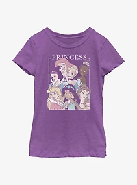 Disney Princesses Group Portraits Youth Girls T-Shirt